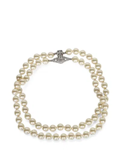 Vivienne Westwood Graziella Pearl Choker In Gold