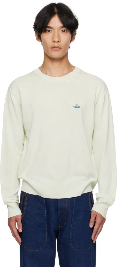 Vivienne Westwood Green Alex Round Neck Sweater In Neutral
