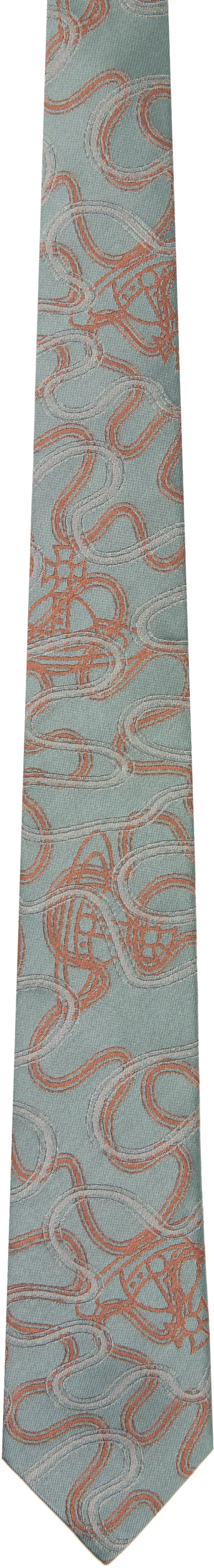 Vivienne Westwood Green & Orange 7cm Tie