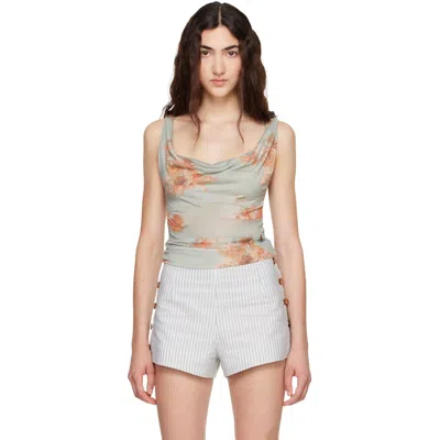 Vivienne Westwood Green Anna Tank Top In Neutral