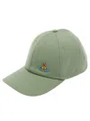 Vivienne Westwood Green Baseball Cap With Orb Embroidery In Cotton Man In Multicolor