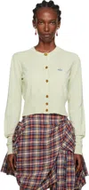 Vivienne Westwood Cardigan Bea In Misto Cotone Sabbia Donna In White