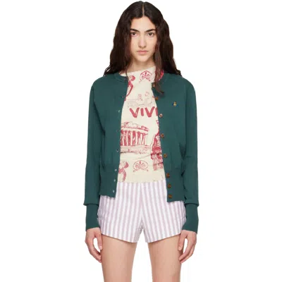 Vivienne Westwood Green Bea Cropped Cardigan