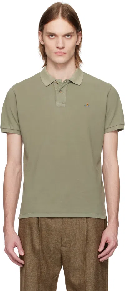 Vivienne Westwood Green Classic Polo In Ss25-m404