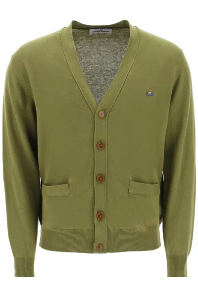 Vivienne Westwood Green Embroidered Men's Cardigan For Winter 2024