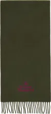 Vivienne Westwood Green Embroidered Scarf