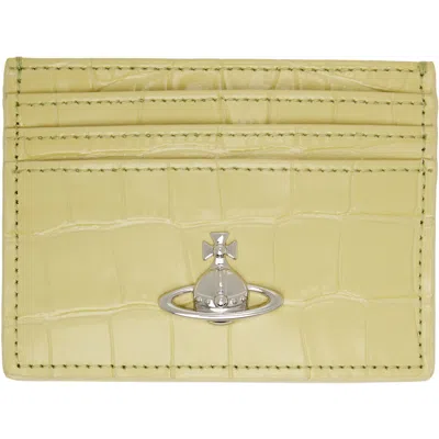 Vivienne Westwood Green Flat Card Holder In Aw26-n401 Black