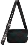 Vivienne Westwood Green Maxime Small Crossbody Bag In Black