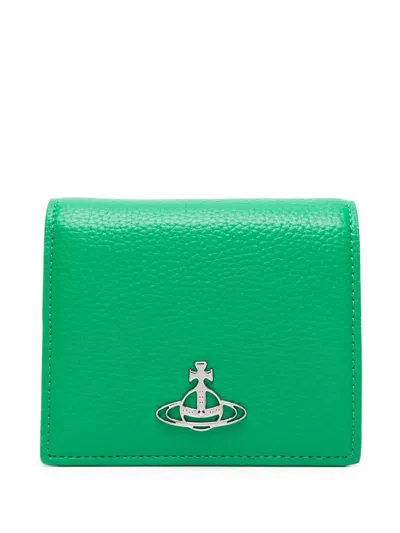 Vivienne Westwood Green Orb Faux-leather Wallet