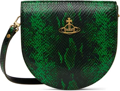 Vivienne Westwood Green Saddle Crossbody Bag In Aw24-m201