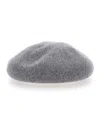 Vivienne Westwood Grey Hat With Orb Logo Embroidered On The Front In Wool Unisex In Gray