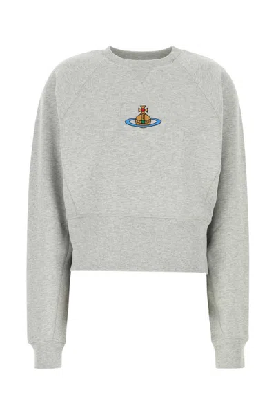 VIVIENNE WESTWOOD GREY LOGO SWEATSHIRT