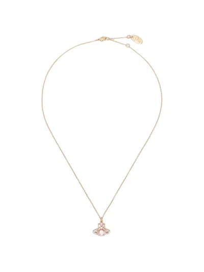 Vivienne Westwood Grey Orb Necklace In Gold