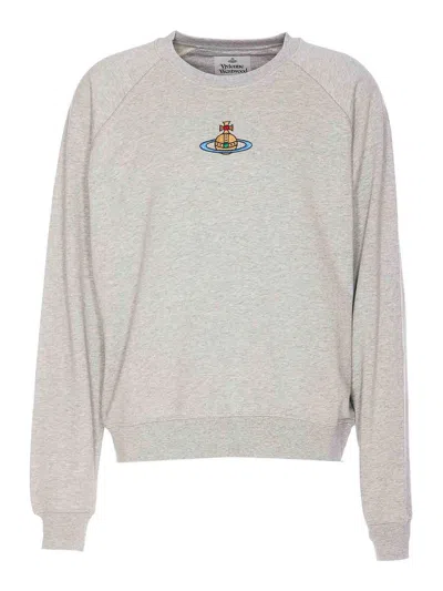 Vivienne Westwood Organic Cotton Orb Sweatshirt In Grey