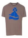 Vivienne Westwood Crewneck T-shirt Graphic Print In Gris