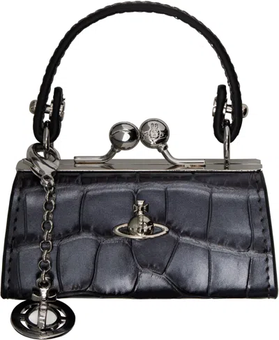 Vivienne Westwood Gunmetal Doll Bag Coin Pouch In N405 Anthracite