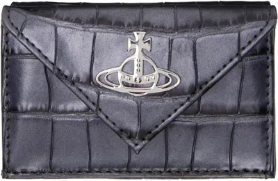Vivienne Westwood Gunmetal Envelope Billfold Wallet In N405 Anthracite