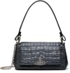 Vivienne Westwood Gunmetal Medium Hazel Bag In Ss25-n405