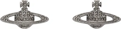 Vivienne Westwood Gunmetal Mini Bas Relief Cufflinks In Metallic