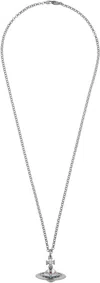 VIVIENNE WESTWOOD GUNMETAL NEW SMALL ORB PENDANT NECKLACE