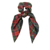 Vivienne Westwood Logo-embroidered Tartan Silk Scrunchie In Multi