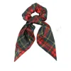 Vivienne Westwood Logo-embroidered Tartan Silk Scrunchie In Multi