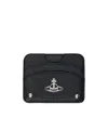 Vivienne Westwood Half Moon Card Holder Flat In Black