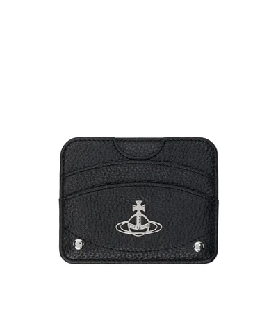 Vivienne Westwood Half Moon Card Bag In Black