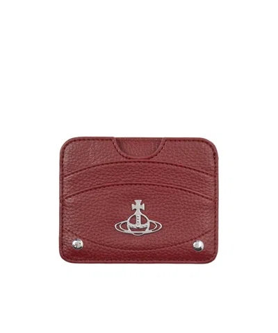 Vivienne Westwood Half Moon Card Bag In Red
