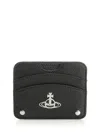 Vivienne Westwood Half Moon Card Holder Flat In Black