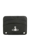 Vivienne Westwood Half Moon Card Holder Flat In Black
