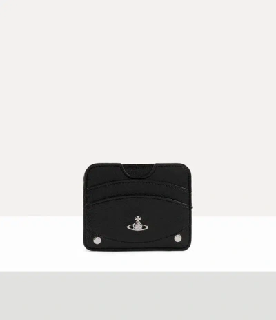 Vivienne Westwood Half Moon Card Holder Faux Leather Black One Size Unisex