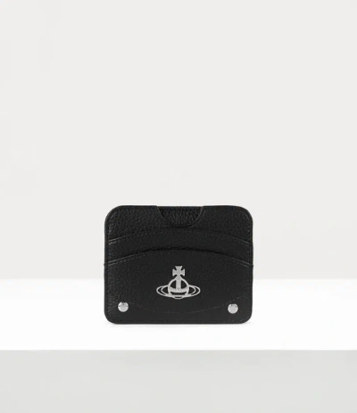 Vivienne Westwood Black Half Moon Flat Card Holder