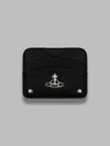 Vivienne Westwood Half Moon Card Holder Flat In Black