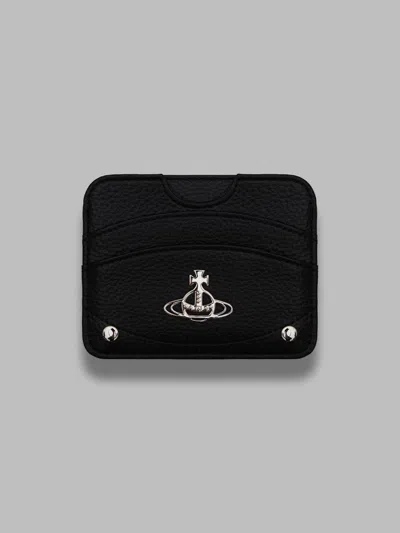 Vivienne Westwood Half Moon Card Holder Flat In Black