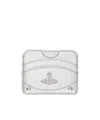 Vivienne Westwood Silver Half Moon Card Holder In Gray