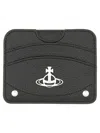 Vivienne Westwood Half Moon Card Holder Flat In Black