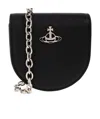 Vivienne Westwood Half Moon Crossbody Saddle Bag In Black