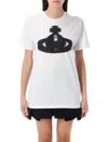 Vivienne Westwood Crew Neck Graphic Print Straight Hem In White