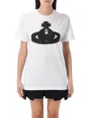 Vivienne Westwood Crew Neck Graphic Print Straight Hem In White