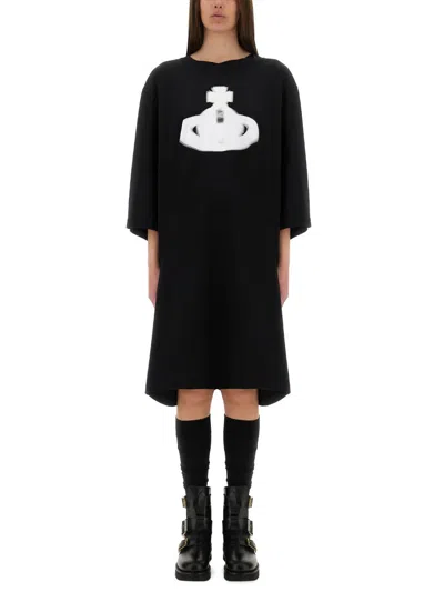 Vivienne Westwood Halftone Orb Isla T-shirt Dress In Black