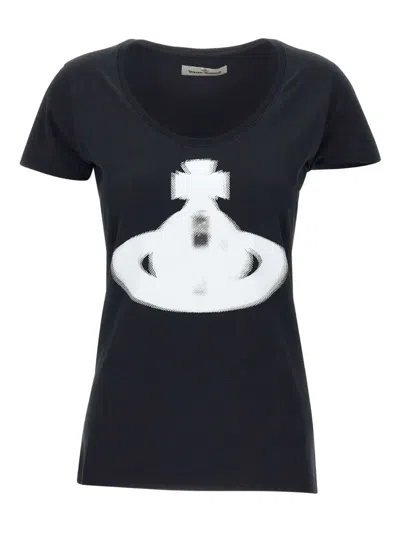 Vivienne Westwood Orb Classic Crewneck T-shirt In Black