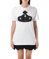 Vivienne Westwood Crew Neck Graphic Print Straight Hem In White