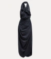 Vivienne Westwood Halter Galatea Dress Wool Gauze Navy Blue 44 Women