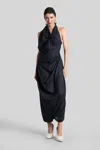 Vivienne Westwood Halter Galatea In Blue Wool In Blue