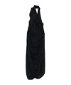 Vivienne Westwood Halter Galatea Dress Wool Gauze Navy Blue 44 Women In Black