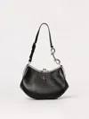 Vivienne Westwood Shoulder Bag With Adjustable Strap And Metal Accents In Black