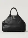 Vivienne Westwood Borsa A Mano Yasmine Media In Pelle Scamosciata Nera Donna In Black