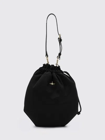 Vivienne Westwood Viscose Handbag In Black