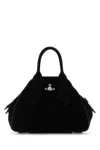 Vivienne Westwood Structured Pebbled Texture Shoulder Bag With Dual Handles In Black